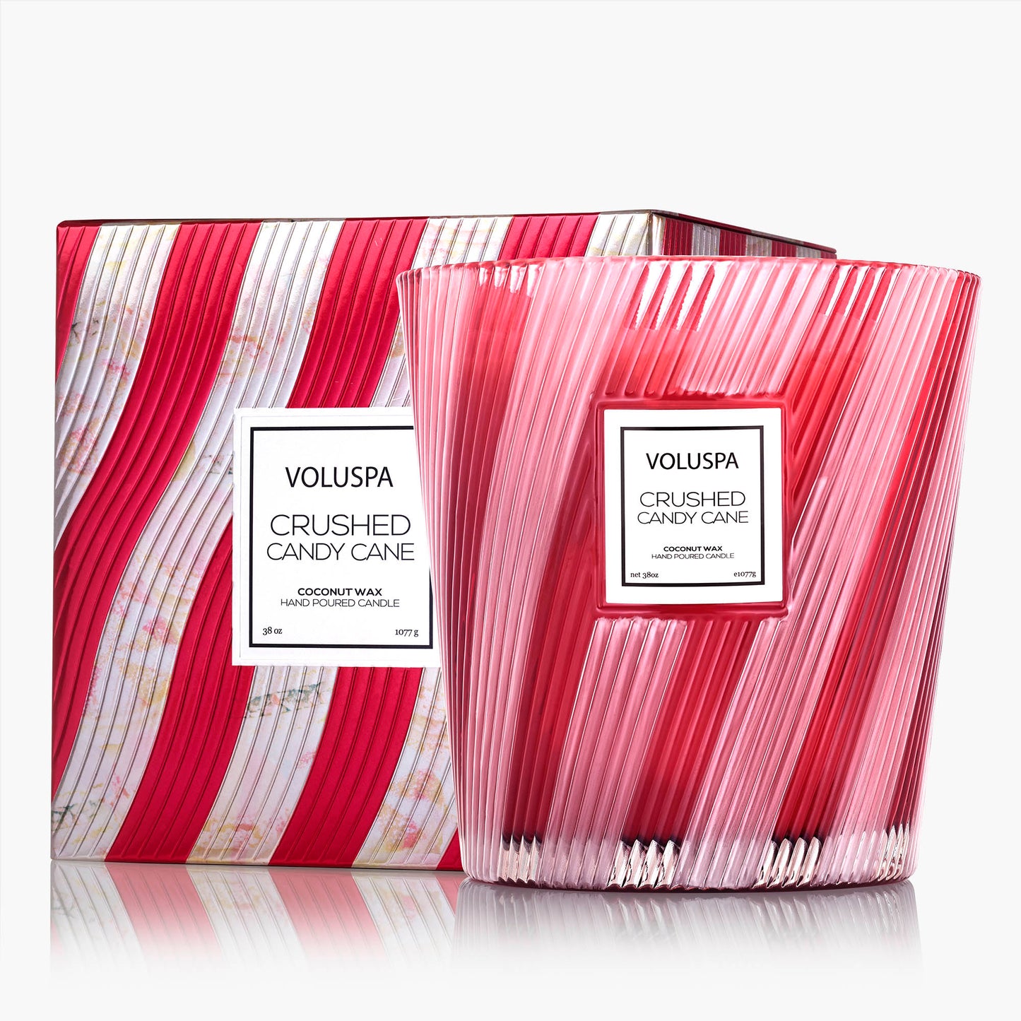 Crushed Candy Cane - 3 Wick Hearth Candle