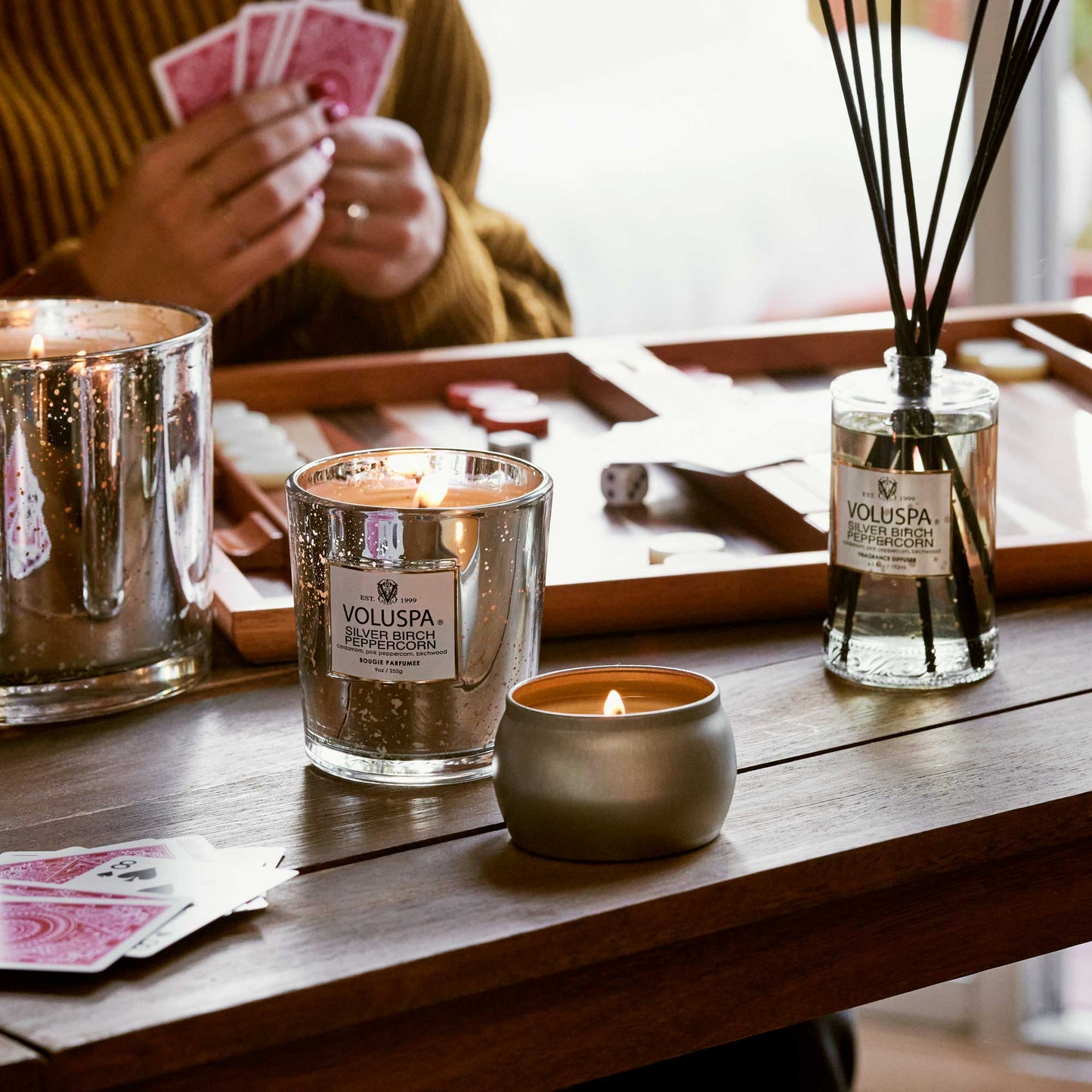 Silver Birch Peppercorn - Mini Tin Candle