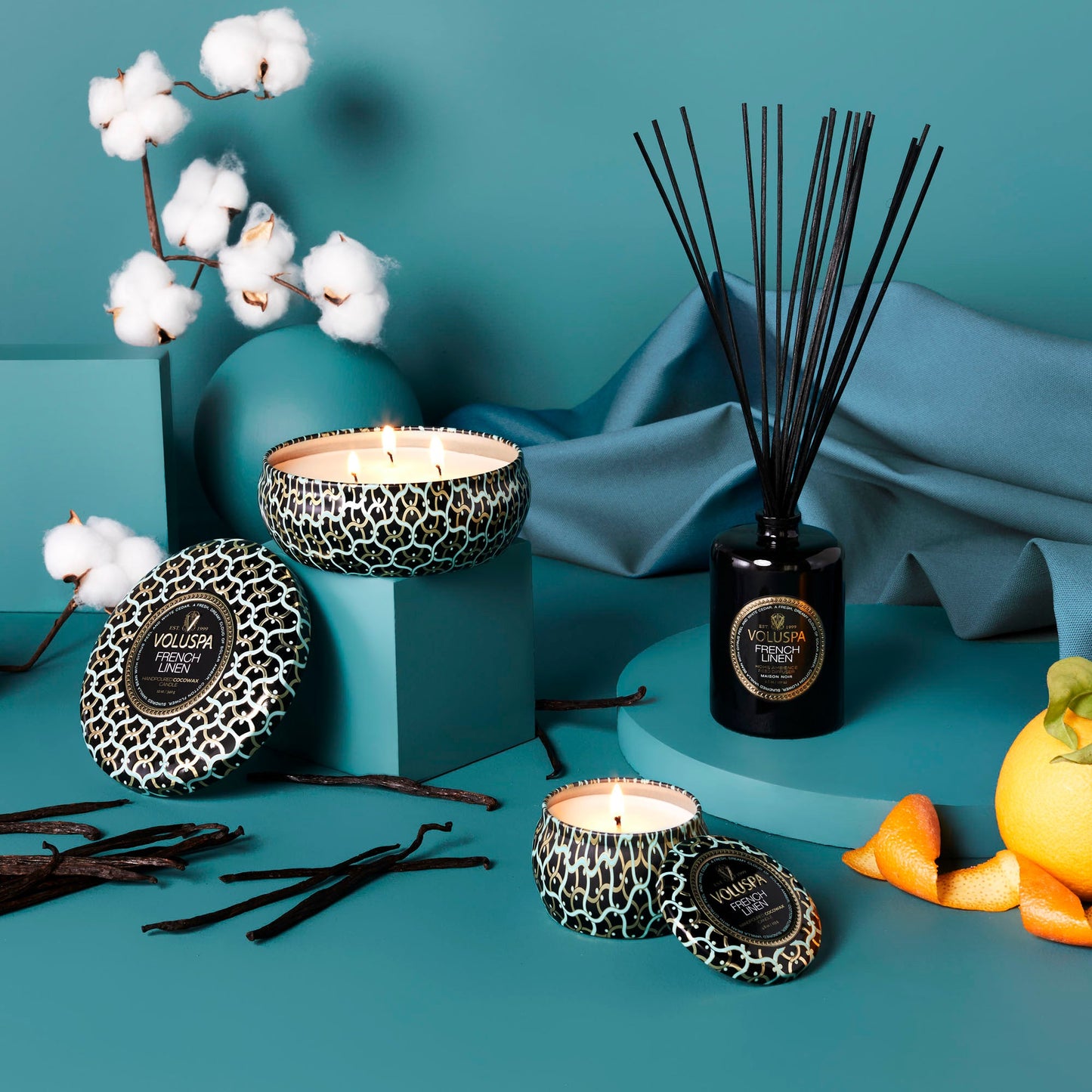 French Linen - Mini Tin Candle