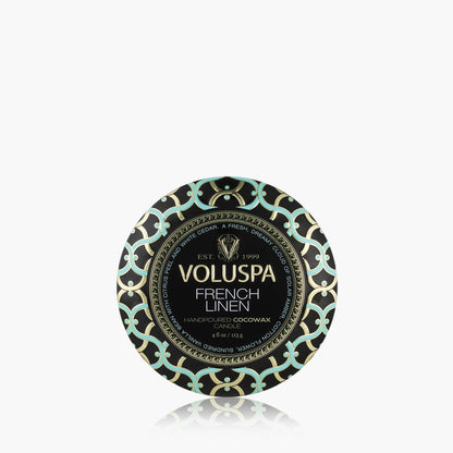 French Linen - Mini Tin Candle