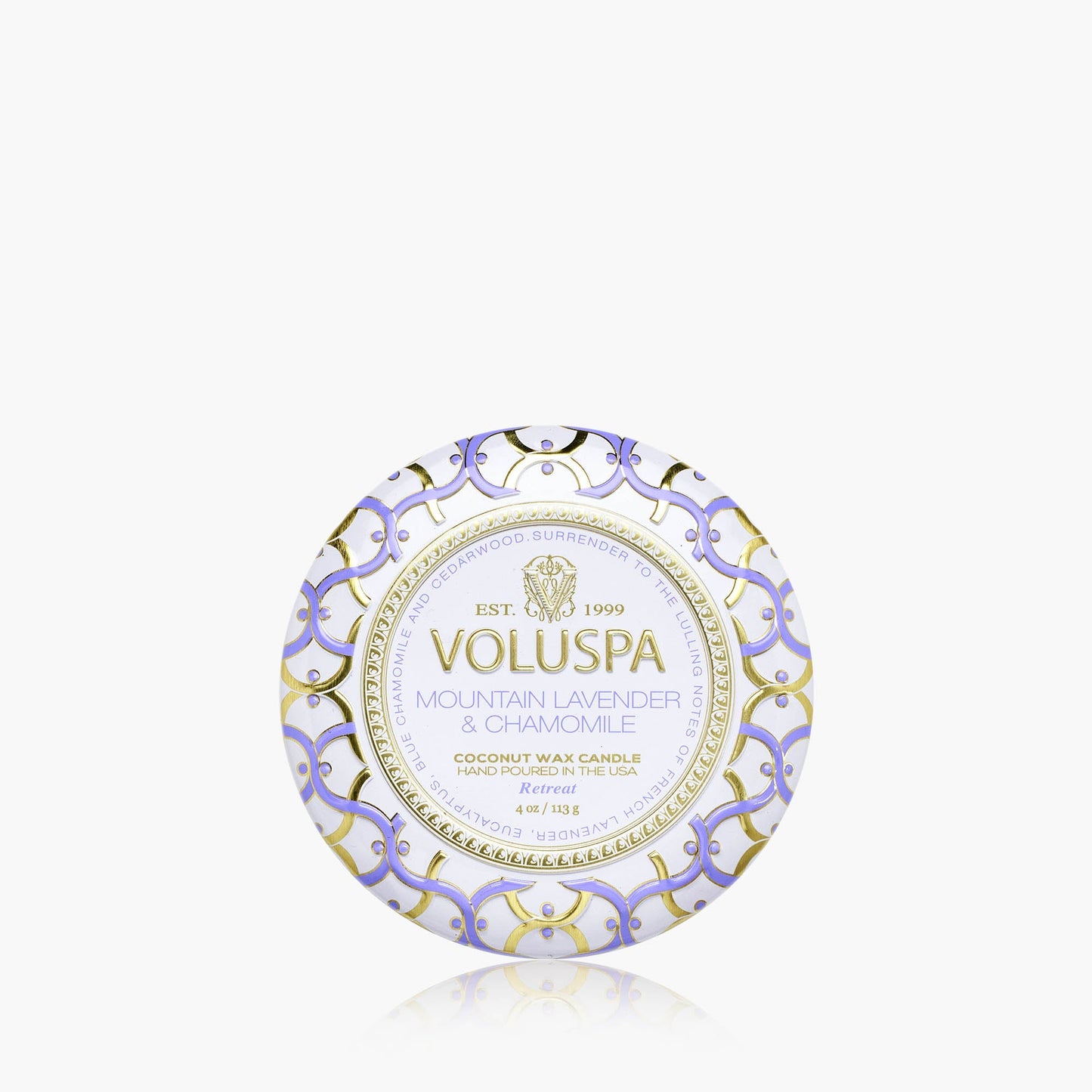Mountain Lavender & Chamomile - Mini Tin Candle