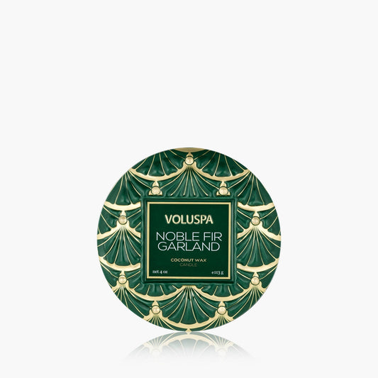 Noble Fir Garland - Mini Tin Candle