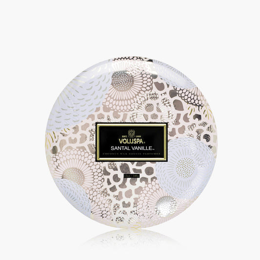 Santal Vanille - 3 Wick Tin Candle