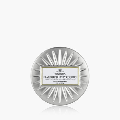 Silver Birch Peppercorn - Mini Tin Candle