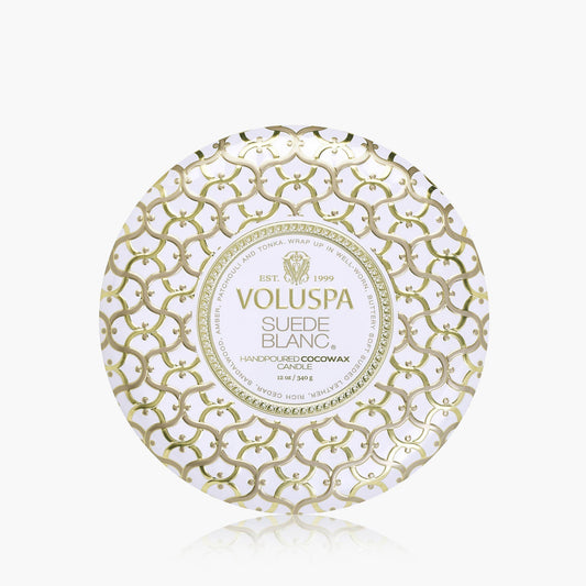 Suede Blanc - 3 Wick Tin Candle